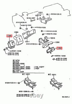 Genuine Toyota LandCruiser 80 Series HZJ 1HZ 4.2 Diesel Front Engine Mount x2