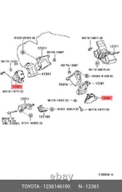 Genuine Toyota OEM Lexus IS300 GS300 98-05 2JZ ENGINE MOUNT 2 SET 12361-46190