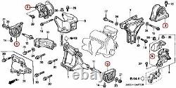 Honda Civic EK9 Genuine 5 Piece Set Engine & Transmission Motor Mount Kits OEM