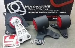 Innovative 90650 Motor Mounts Kit Acura RSX 02-06 Civic Si EP3 02-05 Steel