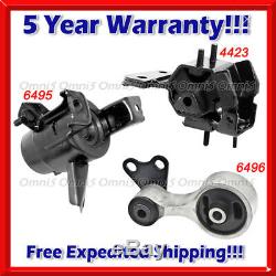 K825 Fit 2003-2006 Mazda 6 3.0L AUTO Trans Engine Motor & Trans Mount Set 3PCS