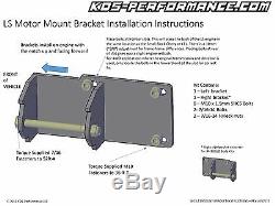 LS Swap Motor Mount Bracket 1994-1996 GM Caprice Impala Roadmaster Fleetwood