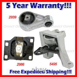 M036 For 2005-2007 Ford Focus 2.0L DOHC AUTO Trans, Motor & Trans Mount Set 3pcs