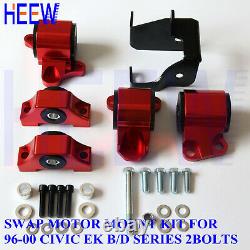 Motor Mount Engine Torque Kit Bracket Ek For 96-00 Honda CIVIC D16 B16 B18 2 Bol