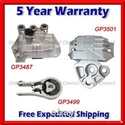 N506 Fits 2018-2022 Jeep Compass 2.4L 6 Speed AUTO Motor & Trans Mount Set 3pc