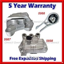 N702 Fits 2018-2020 Jeep Compass 2.4L AUTO 9 Speed Motor & Trans Mount 3pc