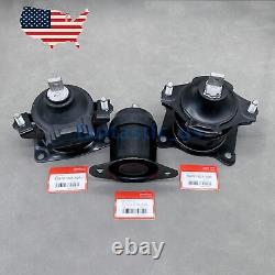 OEM 3PC Motor Mounts Set for 03-07 Honda Accord 04-08 Acura TSX 2.4L Auto Trans