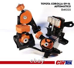 Premiun Engine Mount Kit CARTEX (4) Corolla 09-13 Automatic Transmission