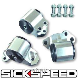 Sickspeed 92-95 Motor Mounts Kit B16 B18 Eg B-series Engine Polished