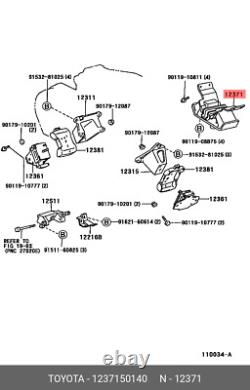 Toyota Genuine Lexus Ls430 Rear Transmission Mount Insulator 12371-50140