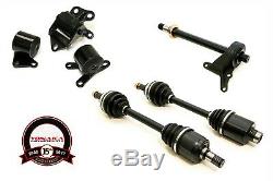 Yonaka EK Honda Civic B16A B18C1 B18C5 Swap Axles & Halfshaft Mounts Kit 250whp